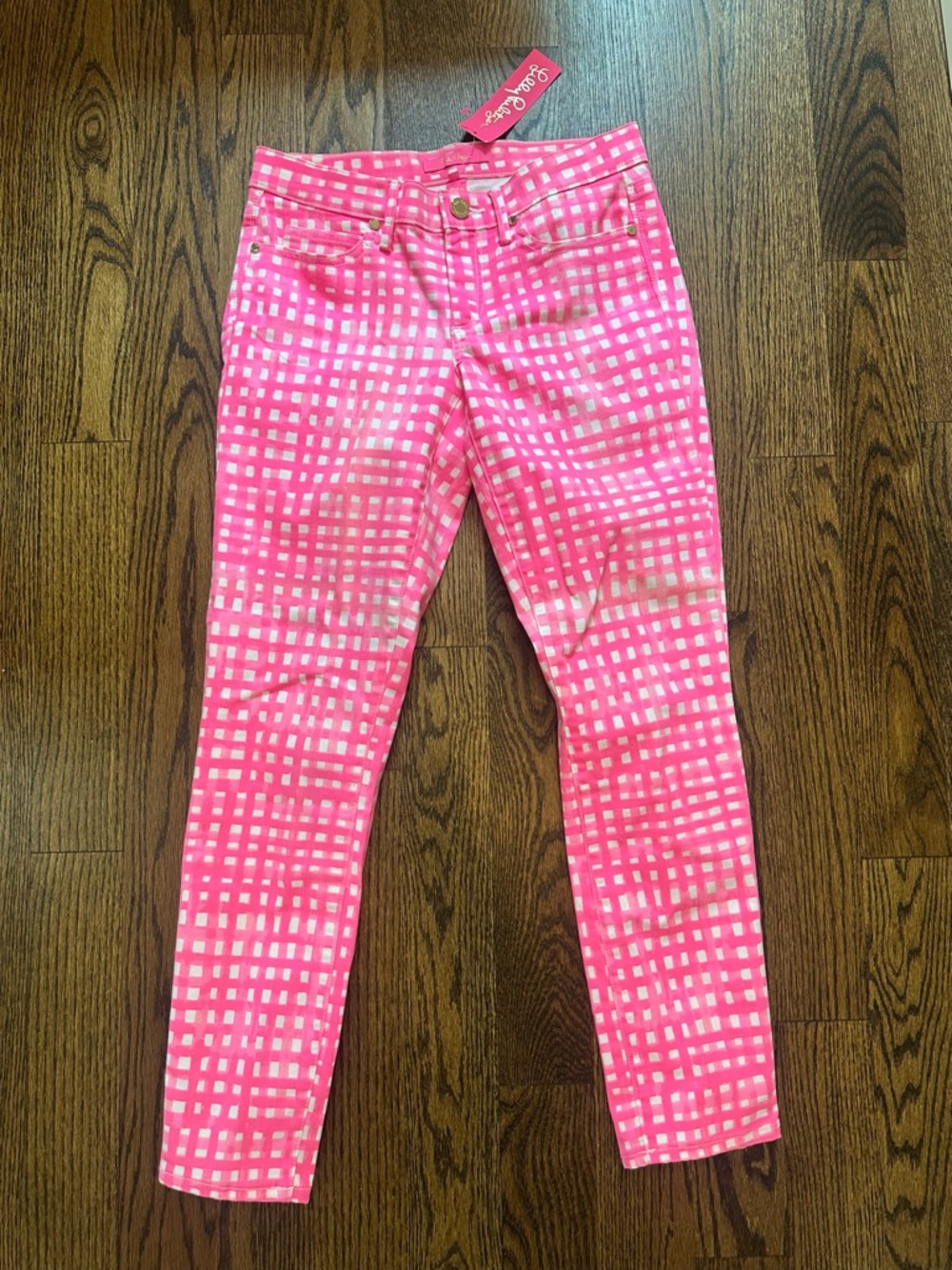 Lilly Pulitzer South Ocean Skinny Crop Pant, Pink Tropics, Feelin Beachy
